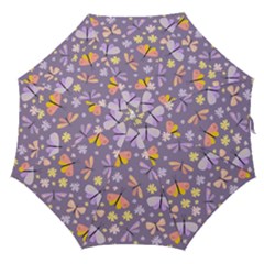 Vector-seamless-pattern-with-butterflies-beetles Straight Umbrellas by Jancukart