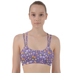 Vector-seamless-pattern-with-butterflies-beetles Line Them Up Sports Bra