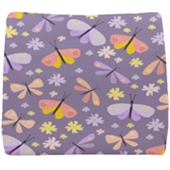 Vector-seamless-pattern-with-butterflies-beetles Seat Cushion by Jancukart