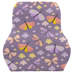 Vector-seamless-pattern-with-butterflies-beetles Car Seat Back Cushion 