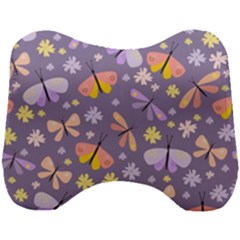 Vector-seamless-pattern-with-butterflies-beetles Head Support Cushion by Jancukart