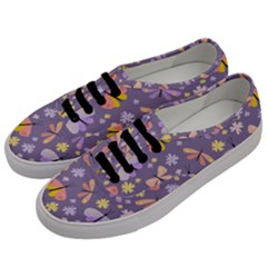 Vector-seamless-pattern-with-butterflies-beetles Men s Classic Low Top Sneakers