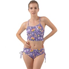 Vector-seamless-pattern-with-butterflies-beetles Mini Tank Bikini Set