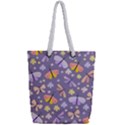 Vector-seamless-pattern-with-butterflies-beetles Full Print Rope Handle Tote (Small) View2