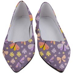 Vector-seamless-pattern-with-butterflies-beetles Women s Block Heels 