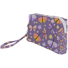 Vector-seamless-pattern-with-butterflies-beetles Wristlet Pouch Bag (small) by Jancukart