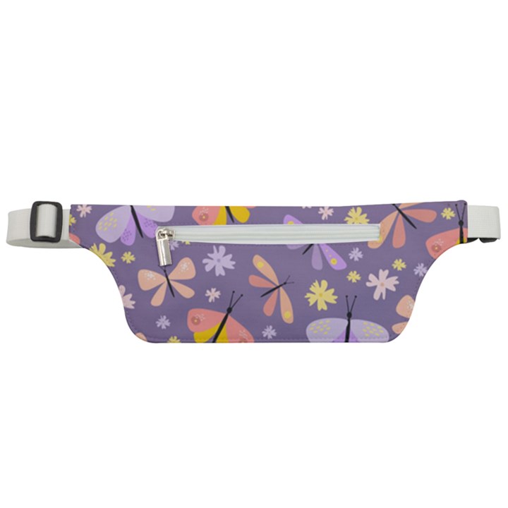 Vector-seamless-pattern-with-butterflies-beetles Active Waist Bag