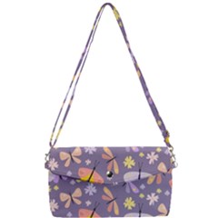 Vector-seamless-pattern-with-butterflies-beetles Removable Strap Clutch Bag