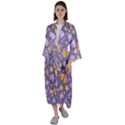 Vector-seamless-pattern-with-butterflies-beetles Maxi Satin Kimono View1