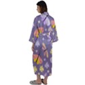 Vector-seamless-pattern-with-butterflies-beetles Maxi Satin Kimono View2