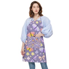 Vector-seamless-pattern-with-butterflies-beetles Pocket Apron by Jancukart