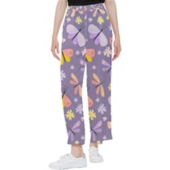 Vector-seamless-pattern-with-butterflies-beetles Women s Pants  by Jancukart