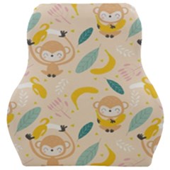 Cute-monkey-banana-seamless-pattern-background Car Seat Velour Cushion 