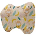 Cute-monkey-banana-seamless-pattern-background Head Support Cushion View4