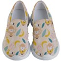 Cute-monkey-banana-seamless-pattern-background Kids Lightweight Slip Ons View1