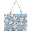 Seamless-little-cat-dragonfly-pattern Medium Tote Bag View1