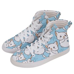 Seamless-little-cat-dragonfly-pattern Women s Hi-top Skate Sneakers