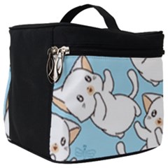 Seamless-little-cat-dragonfly-pattern Make Up Travel Bag (big)