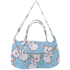 Seamless-little-cat-dragonfly-pattern Removal Strap Handbag