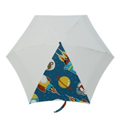 Seamless-pattern-vector-with-spacecraft-funny-animals-astronaut Mini Folding Umbrellas by Jancukart