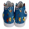 Seamless-pattern-vector-with-spacecraft-funny-animals-astronaut Women s Hi-Top Skate Sneakers View4