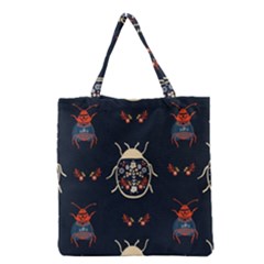 Floral-bugs-seamless-pattern Grocery Tote Bag