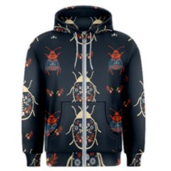 Floral-bugs-seamless-pattern Men s Zipper Hoodie