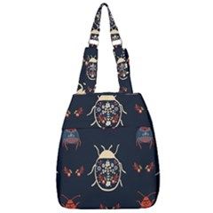 Floral-bugs-seamless-pattern Center Zip Backpack