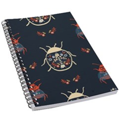 Floral-bugs-seamless-pattern 5 5  X 8 5  Notebook