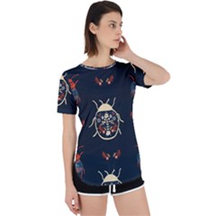 Floral-bugs-seamless-pattern Perpetual Short Sleeve T-shirt