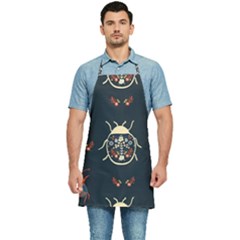 Floral-bugs-seamless-pattern Kitchen Apron