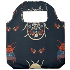 Floral-bugs-seamless-pattern Foldable Grocery Recycle Bag