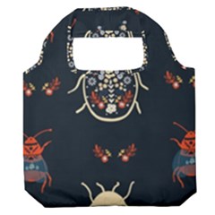 Floral-bugs-seamless-pattern Premium Foldable Grocery Recycle Bag