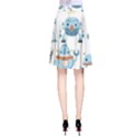 Seamless pattern with funny robot cartoon A-Line Skirt View2