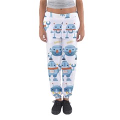 Seamless Pattern With Funny Robot Cartoon Women s Jogger Sweatpants by Jancukart