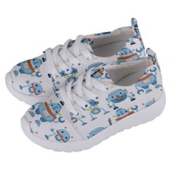 Seamless Pattern With Funny Robot Cartoon Kids  Lightweight Sports Shoes