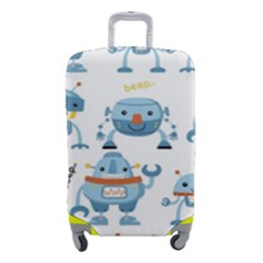 Seamless Pattern With Funny Robot Cartoon Luggage Cover (small)