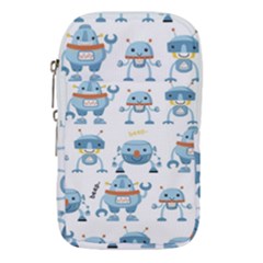 Seamless Pattern With Funny Robot Cartoon Waist Pouch (small)