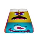 Monsters Emotions Scary Faces Masks With Mouth Eyes Aliens Monsters Emoticon Set Fitted Sheet (Full/ Double Size) View1