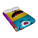 Monsters Emotions Scary Faces Masks With Mouth Eyes Aliens Monsters Emoticon Set Fitted Sheet (Full/ Double Size) View2