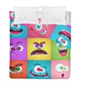 Monsters Emotions Scary Faces Masks With Mouth Eyes Aliens Monsters Emoticon Set Duvet Cover Double Side (Full/ Double Size) View1