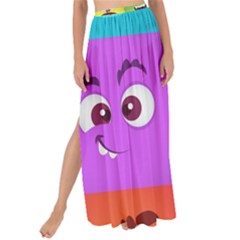 Monsters Emotions Scary Faces Masks With Mouth Eyes Aliens Monsters Emoticon Set Maxi Chiffon Tie-up Sarong by Jancukart