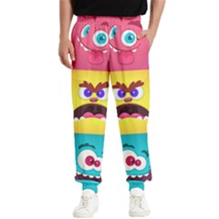 Monsters Emotions Scary Faces Masks With Mouth Eyes Aliens Monsters Emoticon Set Men s Elastic Waist Pants