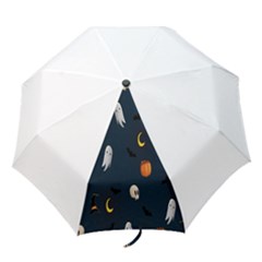 Halloween Ghost Pumpkin Bat Skull Folding Umbrellas by artworkshop