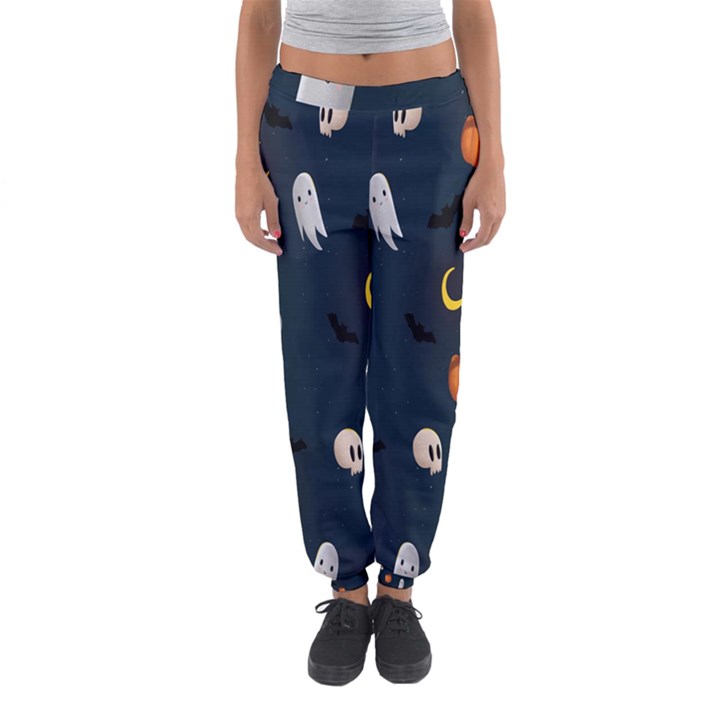 Halloween Ghost Pumpkin Bat Skull Women s Jogger Sweatpants