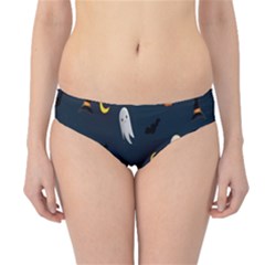 Halloween Ghost Pumpkin Bat Skull Hipster Bikini Bottoms by artworkshop