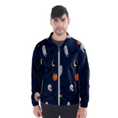 Halloween Ghost Pumpkin Bat Skull Men s Windbreaker