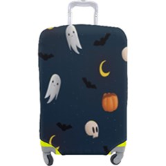 Halloween Ghost Pumpkin Bat Skull Luggage Cover (large) by artworkshop