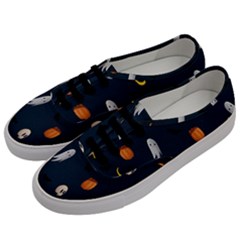 Halloween Ghost Pumpkin Bat Skull Men s Classic Low Top Sneakers by artworkshop