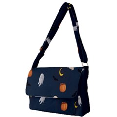 Halloween Ghost Pumpkin Bat Skull Full Print Messenger Bag (s) by artworkshop